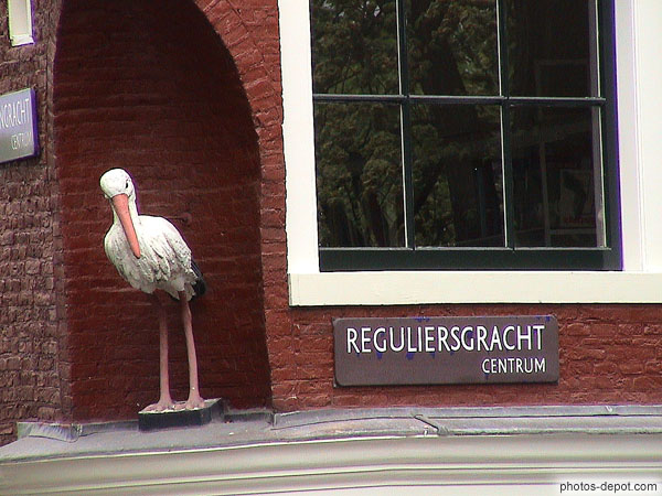 photo de cigogne à Reguliersgracht