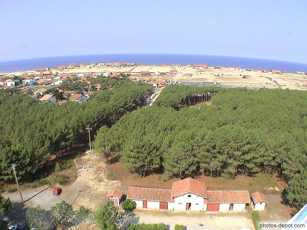photo de vue du phare de contis