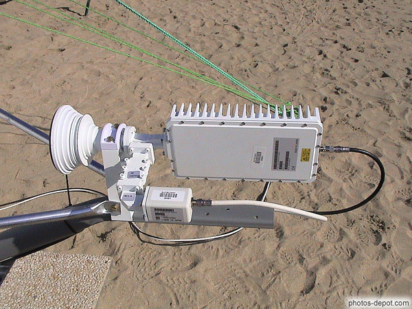 Tête de parabole satellite numérique émission