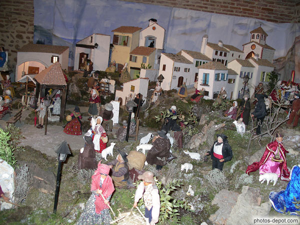 photo de village catalan crêche de Noël