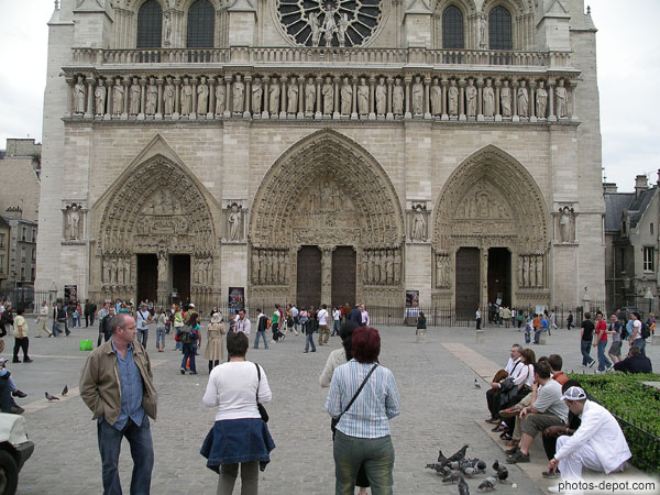 photo de 3 portails de la Cathédrale Notre Dame