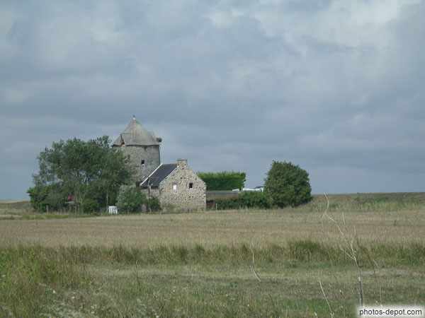 photo d'ancien Moulin et maison