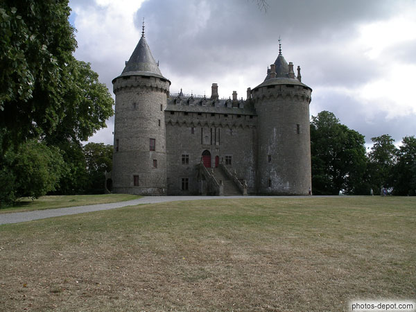 Facade Nord-Ouest, tour du Maure et du Croisé