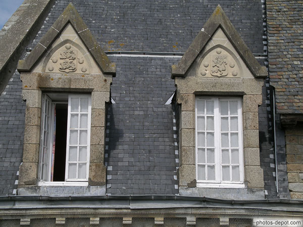 photo de belles fenêtres sur les toits