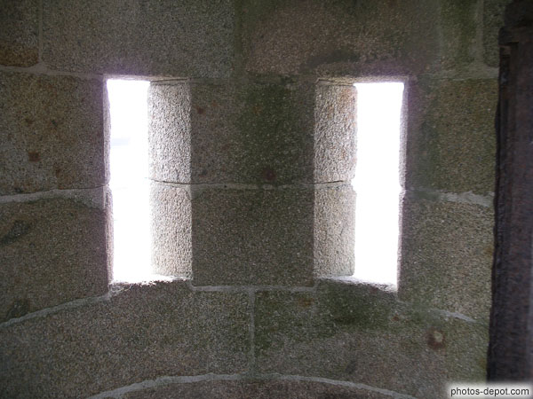 Ouvertures dans une guerite