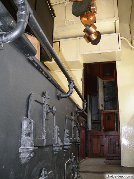 photo de fourneaux de la cuisine du wagon de l'Orient Express