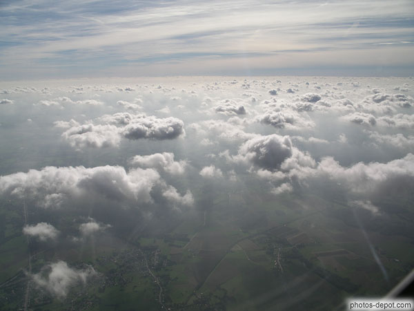 photo de nuages vue d'avion