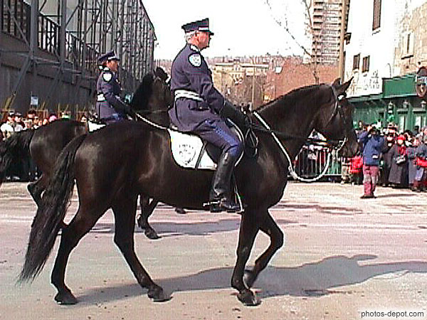 photo de policier à cheval