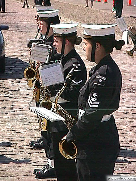 photo de musiciens de la marine