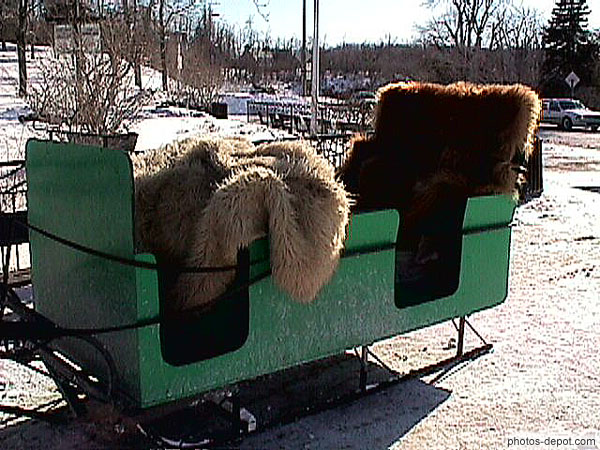 photo de traineau aux fourrures pour l'hiver