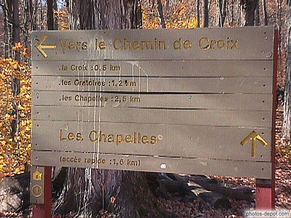 Vers le chemin de croix, les oratoires, les chapelles