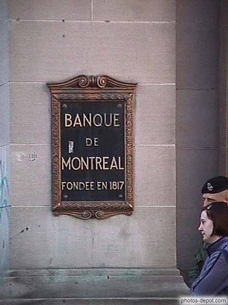 photo de Banque de Montréal, fondée en 1817