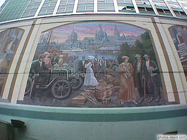 Peinture premières voitures début du siècle dernier