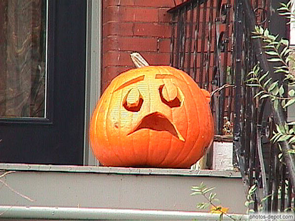 photo de citrouille effrayée d'Halloween