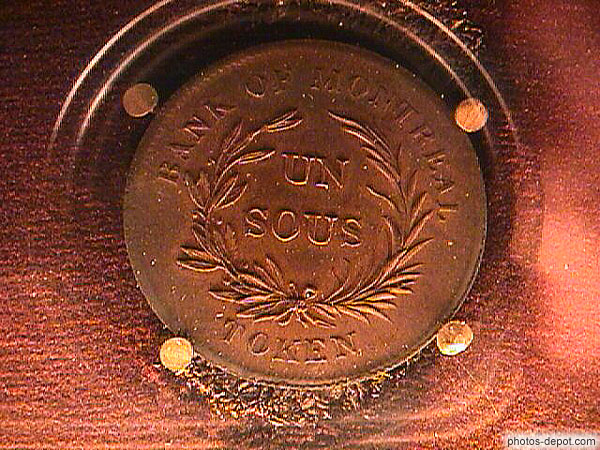 Un sous, Token, Bank of Montreal
