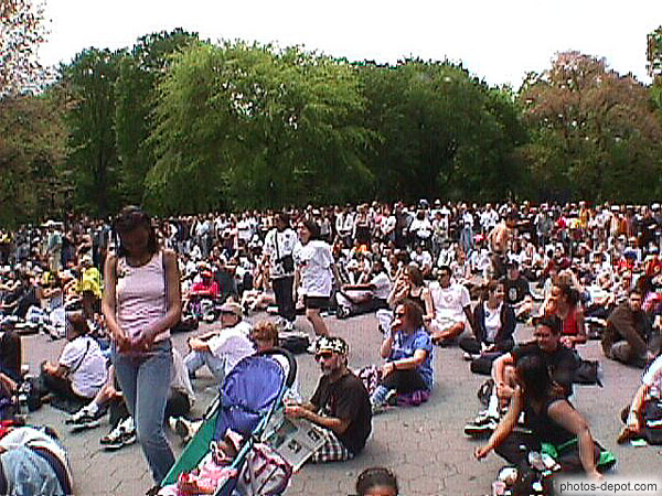 photo de foule à central park