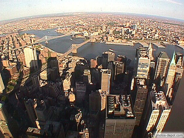 Vue de New york depuis le world trade center USA, New York, Photo 1998