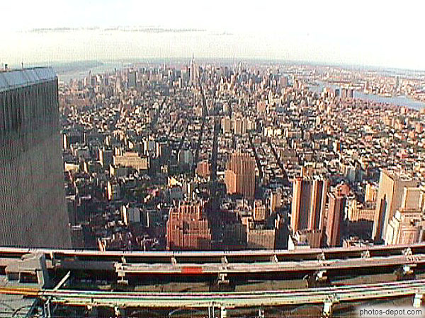 photo de les centaines de tours de manhattan vues du WTC