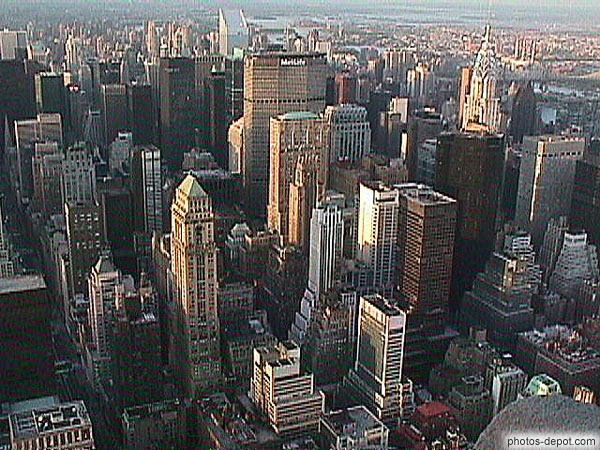 photo de gratte ciels de New york vus de l'empire state building