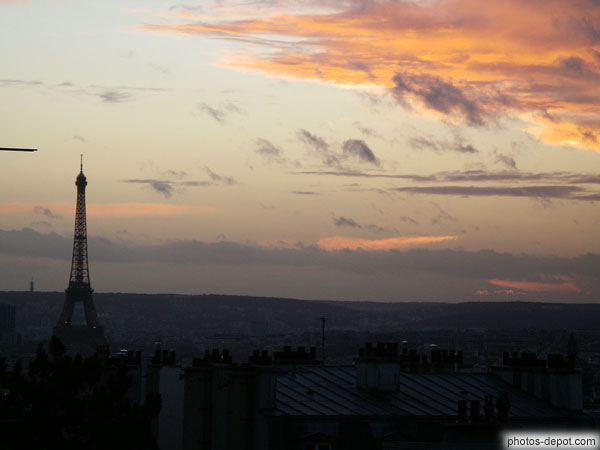 photo de Tour Eiffel vue de la butte Montmartre