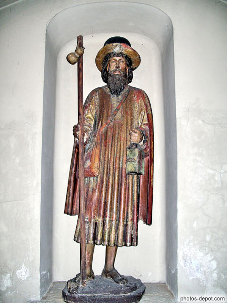 photo de St Jacques de Compostelle, statue Polychrome
