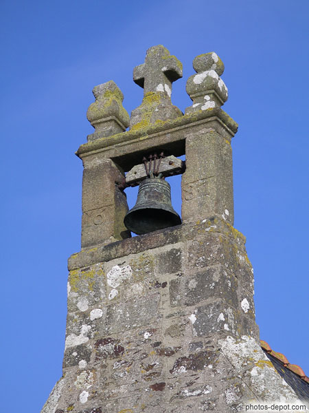 photo de cloche de la chapelle Ste Anne construite en 1687