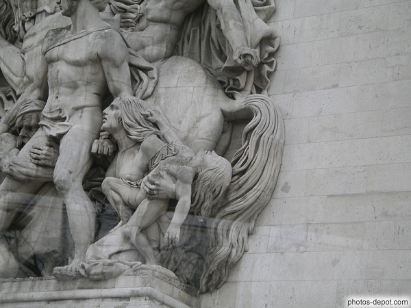 photo d'Etoile, Arc de Triomphe, détail sculpture