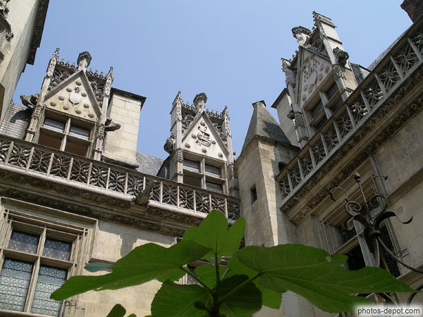 photo de fenêtres gothiques du  palais des abbés de Cluny
