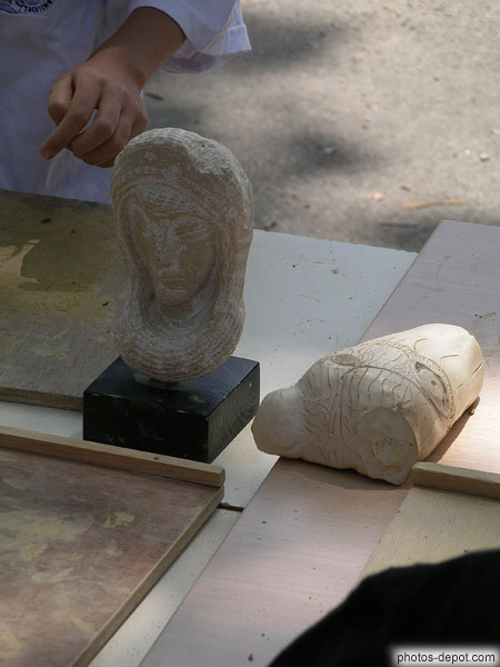 photo de tête de femme du maître de Cabestany