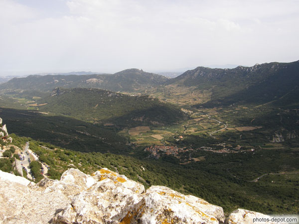 photo de vue sur Duilhac dans la vallée