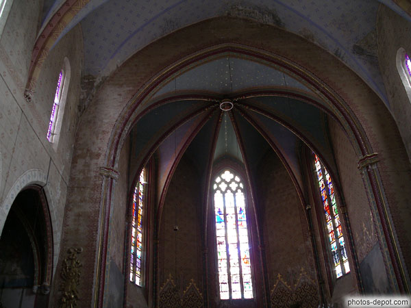 photo de voute peinte intérieur église St Michel
