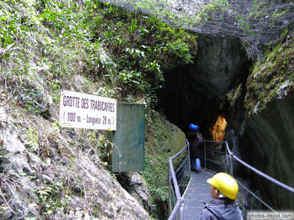 photo de grotte des Trabucayres, 1100 m - longueur 28 m