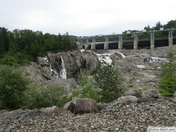 photo de chutes d'eau et barrage de Grand Falls