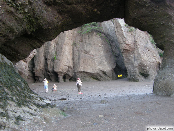 photo d'arche taillée dans les rochers par la marée