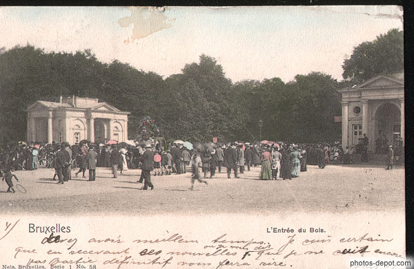 photo d'Entrée du bois de la Cambre, Bruxelles 1901