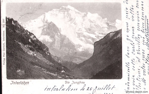 photo de Die Jungfrau, Interlaken 1901