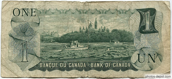 photo de billet d'1$ Canadien