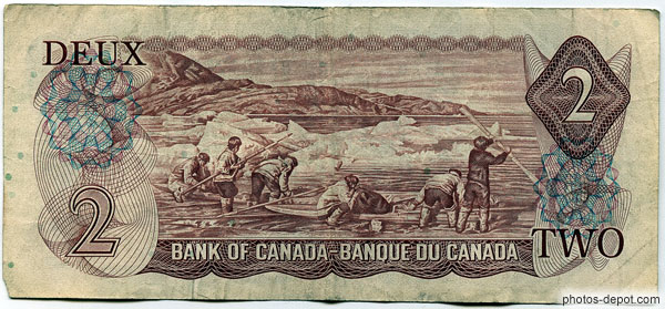 photo de billet de 2$ canadiens