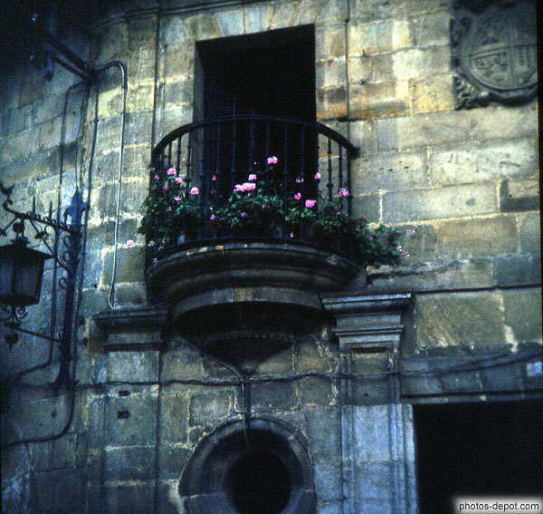 photo de petit balcon fleuri