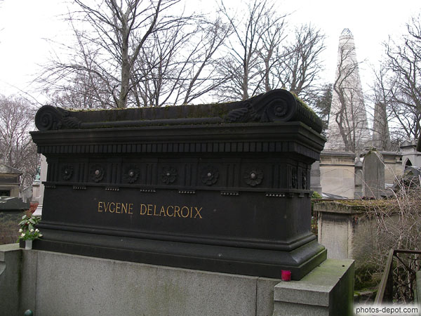 photo de tombe d'Eugène Delacroix, peintre
