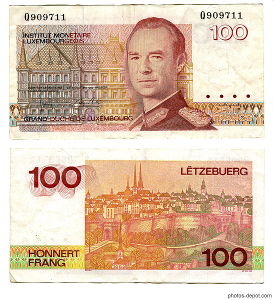 Billet 100 francs Grand Duch� du Luxembourg