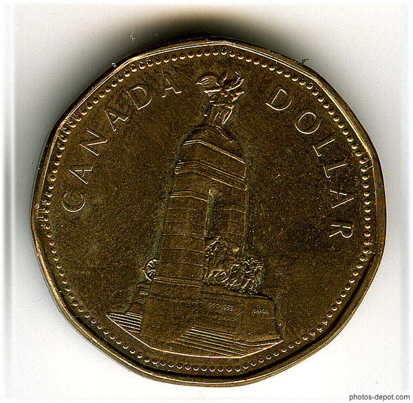 photo de Pièce Canada 1 dollar monument