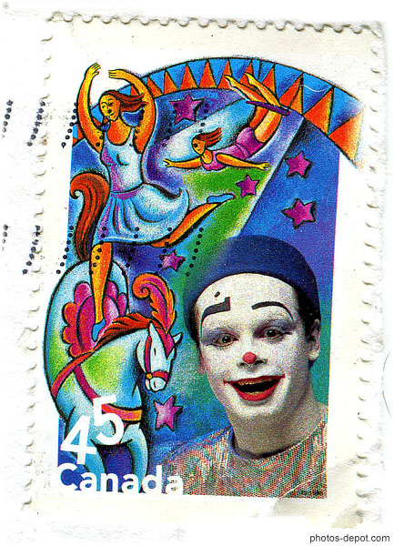 Clown cirque du soleil 45 cts