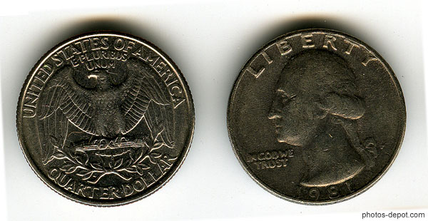 photo de Pièce quarter dollar US 1981 Liberty