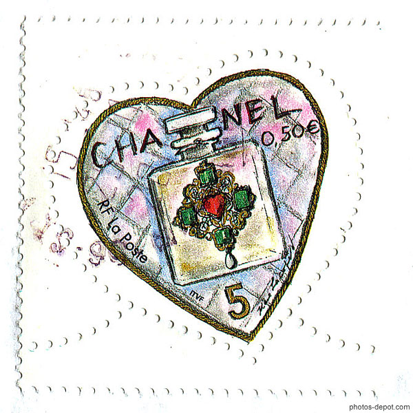 photo de timbre Coeur Chanel 0,50 €