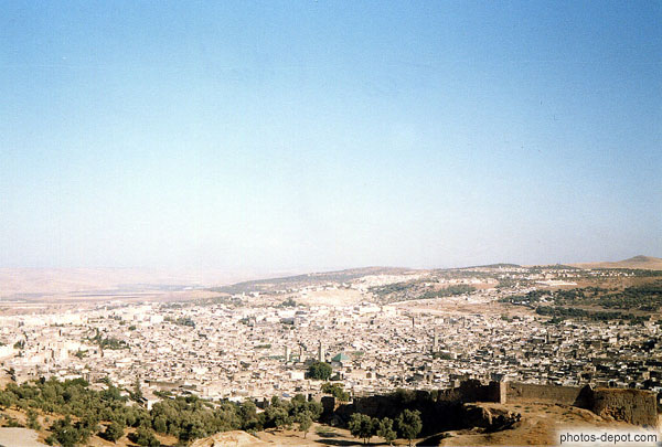 vue panoramique de la M�dina de F�s