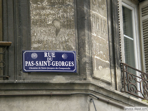 rue du Pas-Saint-Georges, chemins de St Jacques de Compostelle