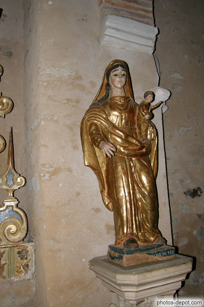 photo de Notre Dame de vie, Vierge à l'enfant, bois polychrome