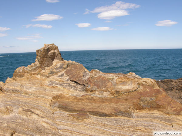 photo de rochers devant la mer