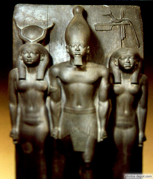 photo de Triad des Dieux Isis, Osiris et Horus